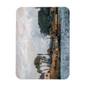 Alfred Sisley - Boats at the Lock at Bougival マグネット (縦)