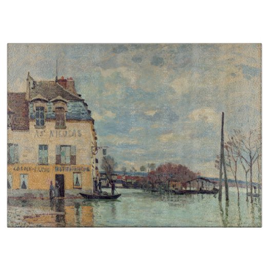Alfred Sisley - Flood at Port-Marly 1872 カッティングボード (正面)