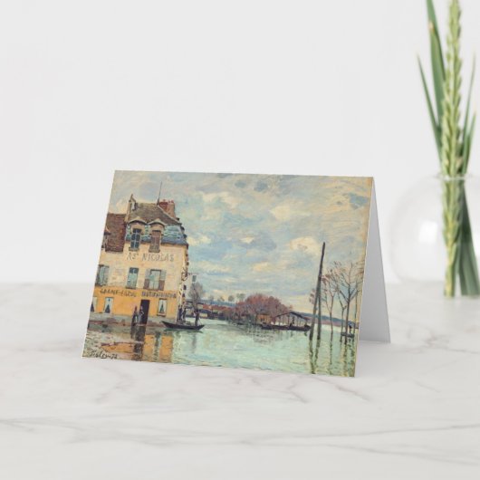 Alfred Sisley - Flood at Port-Marly 1872 カード (正面)