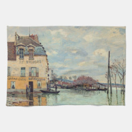 Alfred Sisley - Flood at Port-Marly 1872 キッチンタオル