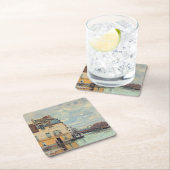 Alfred Sisley - Flood at Port-Marly 1872 スクエアペーパーコースター (インサイチュ)