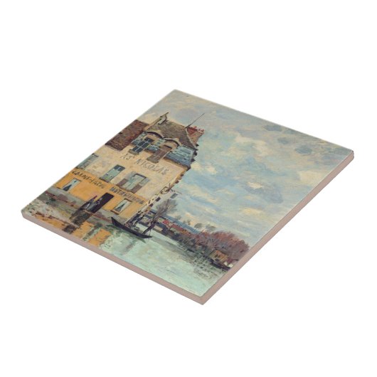 Alfred Sisley - Flood at Port-Marly 1872 タイル (側面)