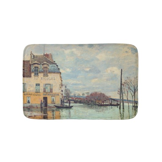 Alfred Sisley - Flood at Port-Marly 1872 バスマット (正面)
