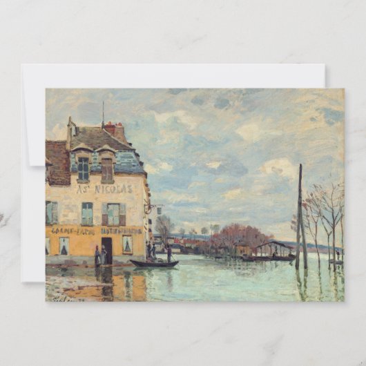 Alfred Sisley - Flood at Port-Marly 1872 招待状 (正面)