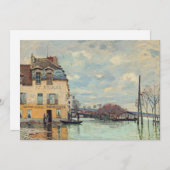 Alfred Sisley - Flood at Port-Marly 1872 招待状 (正面/裏面)