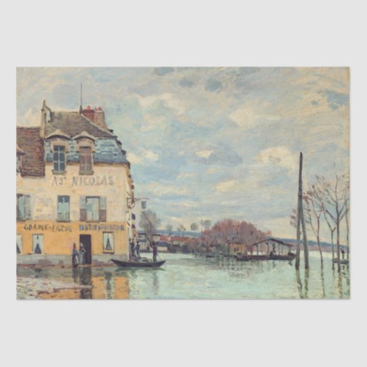 Alfred Sisley - Flood at Port-Marly 1872 薄葉紙 (正面)