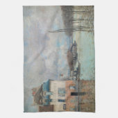 Alfred Sisley - Flood at Port-Marly 1876 キッチンタオル (縦)
