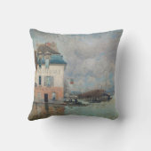 Alfred Sisley - Flood at Port-Marly 1876 クッション (裏面)