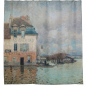 Alfred Sisley - Flood at Port-Marly 1876 シャワーカーテン (正面)