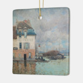 Alfred Sisley - Flood at Port-Marly 1876 セラミックオーナメント (左)