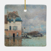 Alfred Sisley - Flood at Port-Marly 1876 セラミックオーナメント (裏面)