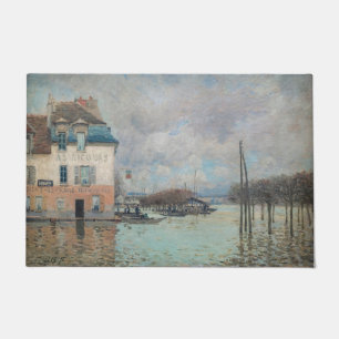 Alfred Sisley - Flood at Port-Marly 1876 ドアマット