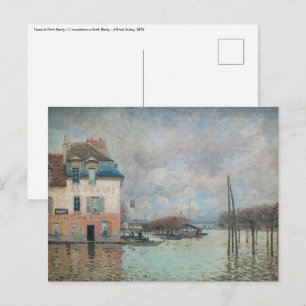 Alfred Sisley - Flood at Port-Marly 1876 ポストカード