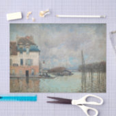 Alfred Sisley - Flood at Port-Marly 1876 薄葉紙 (クラフト)