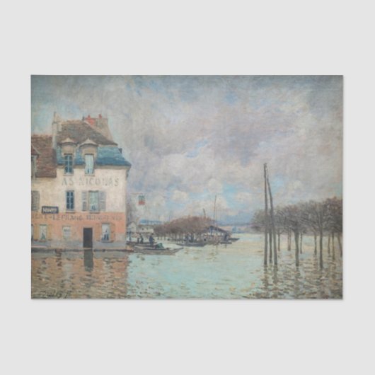 Alfred Sisley - Flood at Port-Marly 1876 薄葉紙 (正面)