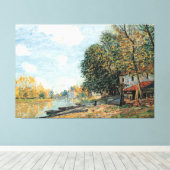 Alfred Sisley Morete: The Banks of the River Loing キャンバスプリント (インサイチュ (ウッドフロア))
