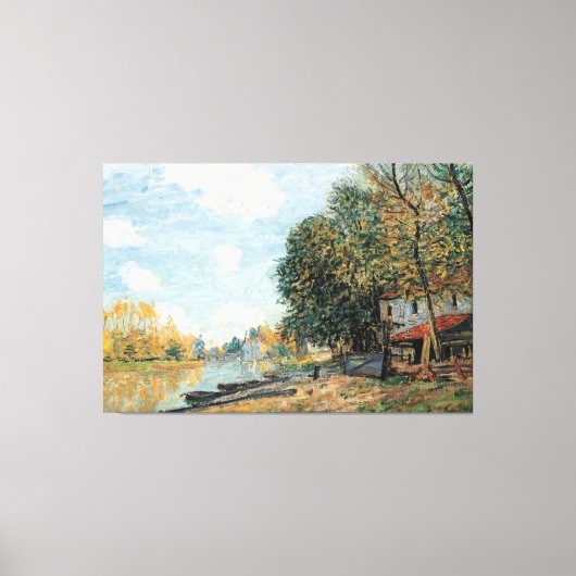 Alfred Sisley Morete: The Banks of the River Loing キャンバスプリント (正面)
