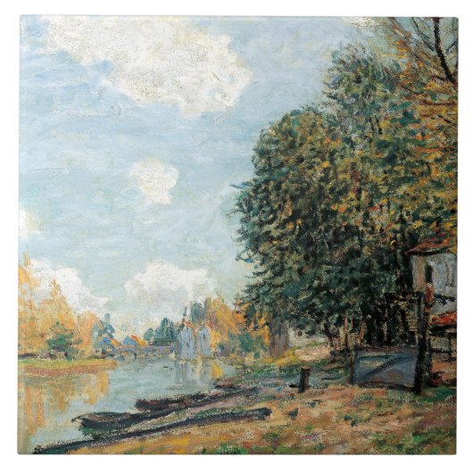 Alfred Sisley Morete: The Banks of the River Loing タイル (正面)