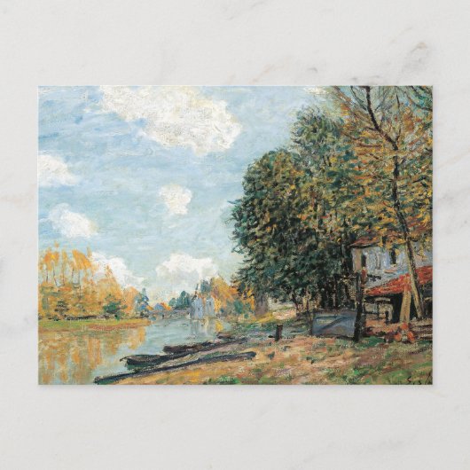 Alfred Sisley Morete: The Banks of the River Loing ポストカード (正面)