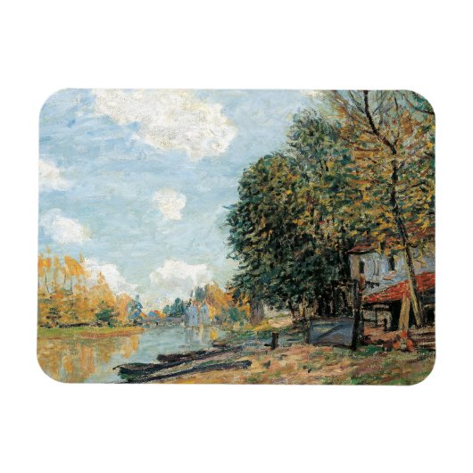 Alfred Sisley Morete: The Banks of the River Loing マグネット (横)