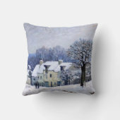 Alfred Sisley - Place Chenil in Marly, Snow Effect クッション (裏面)
