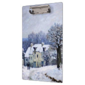 Alfred Sisley - Place Chenil in Marly, Snow Effect クリップボード (左)