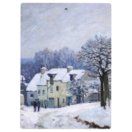 Alfred Sisley - Place Chenil in Marly, Snow Effect クリップボード (裏面)