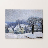 Alfred Sisley - Place Chenil in Marly, Snow Effect ジグソーパズル (横)