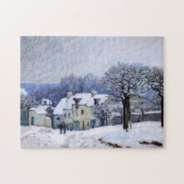 Alfred Sisley - Place Chenil in Marly, Snow Effect ジグソーパズル