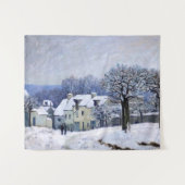 Alfred Sisley - Place Chenil in Marly, Snow Effect タペストリー (正面(横))