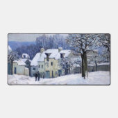 Alfred Sisley - Place Chenil in Marly, Snow Effect デスクマット (正面)
