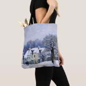 Alfred Sisley - Place Chenil in Marly, Snow Effect トートバッグ (クローズアップ)