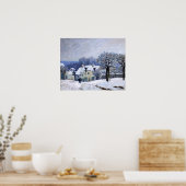 Alfred Sisley - Place Chenil in Marly, Snow Effect ポスター (キッチン)
