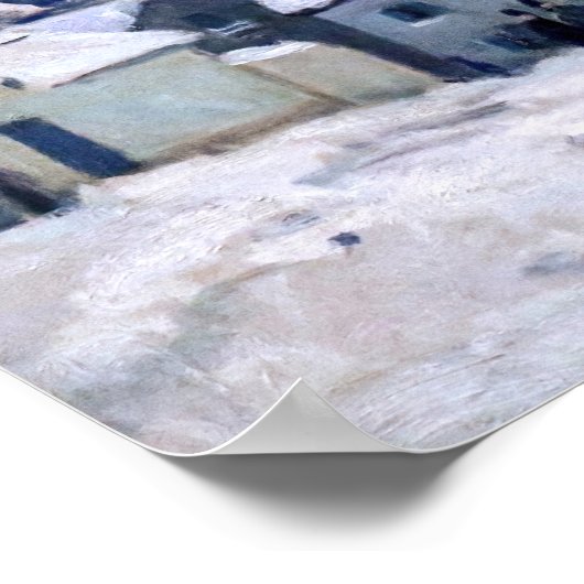 Alfred Sisley - Place Chenil in Marly, Snow Effect ポスター (角)