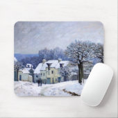 Alfred Sisley - Place Chenil in Marly, Snow Effect マウスパッド (マウス)