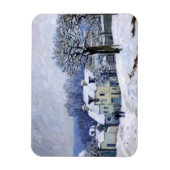 Alfred Sisley - Place Chenil in Marly, Snow Effect マグネット (縦)