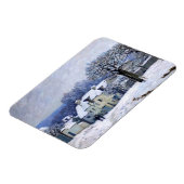 Alfred Sisley - Place Chenil in Marly, Snow Effect マグネット (左側)