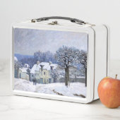 Alfred Sisley - Place Chenil in Marly, Snow Effect メタルランチボックス (インサイチュ)