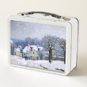 Alfred Sisley - Place Chenil in Marly, Snow Effect メタルランチボックス (裏面)