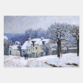 Alfred Sisley - Place Chenil in Marly, Snow Effect ラッピングペーパーシート (正面3)