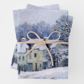 Alfred Sisley - Place Chenil in Marly, Snow Effect ラッピングペーパーシート (インサイチュ)