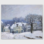 Alfred Sisley - Place Chenil in Marly, Snow Effect ラッピングペーパー (フラット)