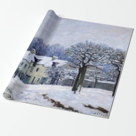 Alfred Sisley - Place Chenil in Marly, Snow Effect ラッピングペーパー