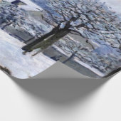 Alfred Sisley - Place Chenil in Marly, Snow Effect ラッピングペーパー (角)