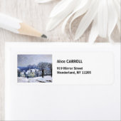 Alfred Sisley - Place Chenil in Marly, Snow Effect ラベル (インサイチュ)