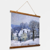 Alfred Sisley - Place Chenil in Marly, Snow Effect 吊り下げ型タペストリー (傾斜あり)