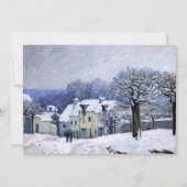 Alfred Sisley - Place Chenil in Marly, Snow Effect 招待状 (正面)