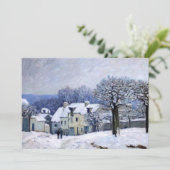 Alfred Sisley - Place Chenil in Marly, Snow Effect 招待状 (スタンド正面)