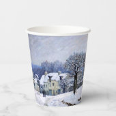 Alfred Sisley - Place Chenil in Marly, Snow Effect 紙コップ (裏面)