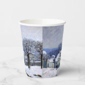Alfred Sisley - Place Chenil in Marly, Snow Effect 紙コップ (左)